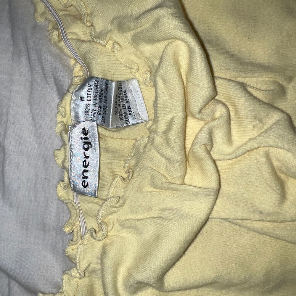 90's Rouched Yellow Top - Picture 2 of 4